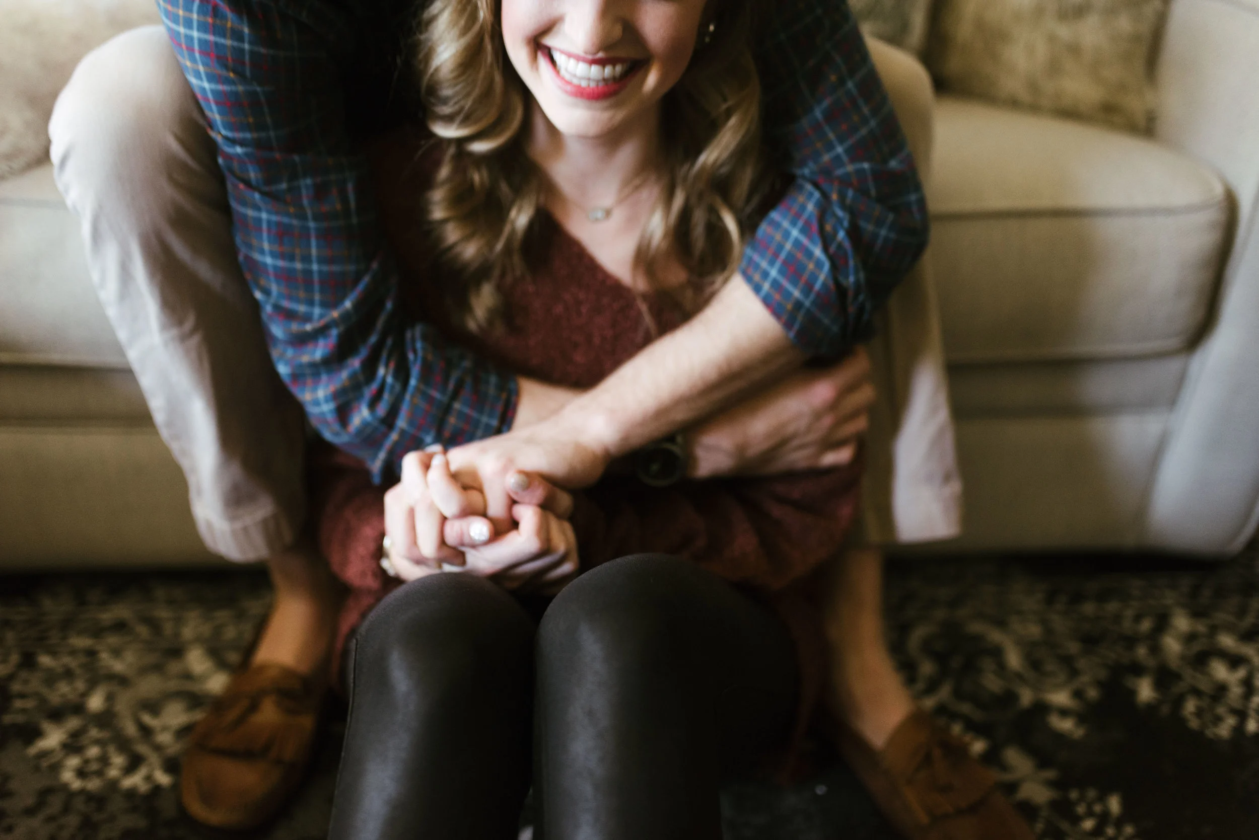 Houston In Home Couple Session | Houston Natural Light Photographer | www.jordanmitchellphotography.com