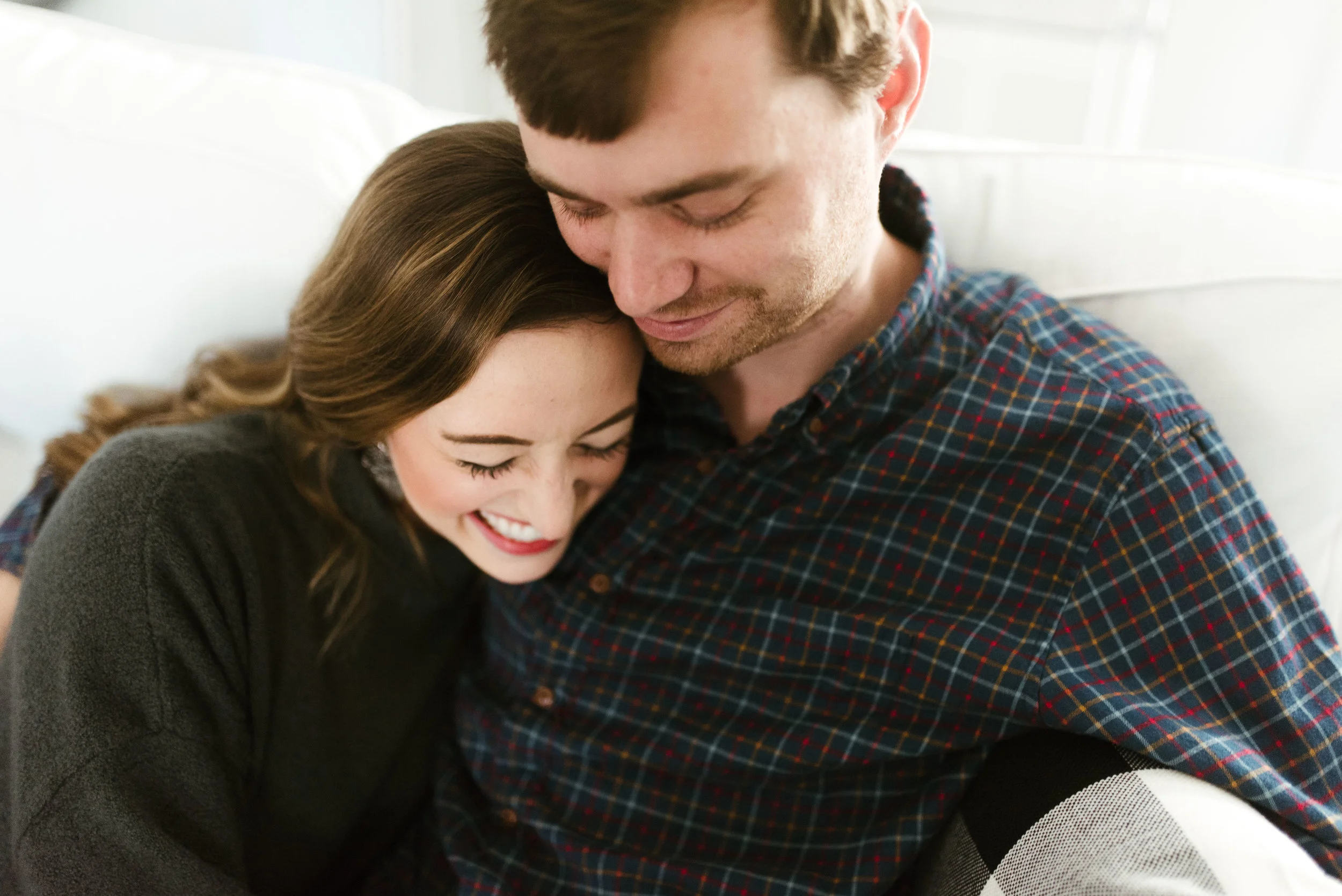 Houston In Home Couple Session | Houston Natural Light Photographer | www.jordanmitchellphotography.com