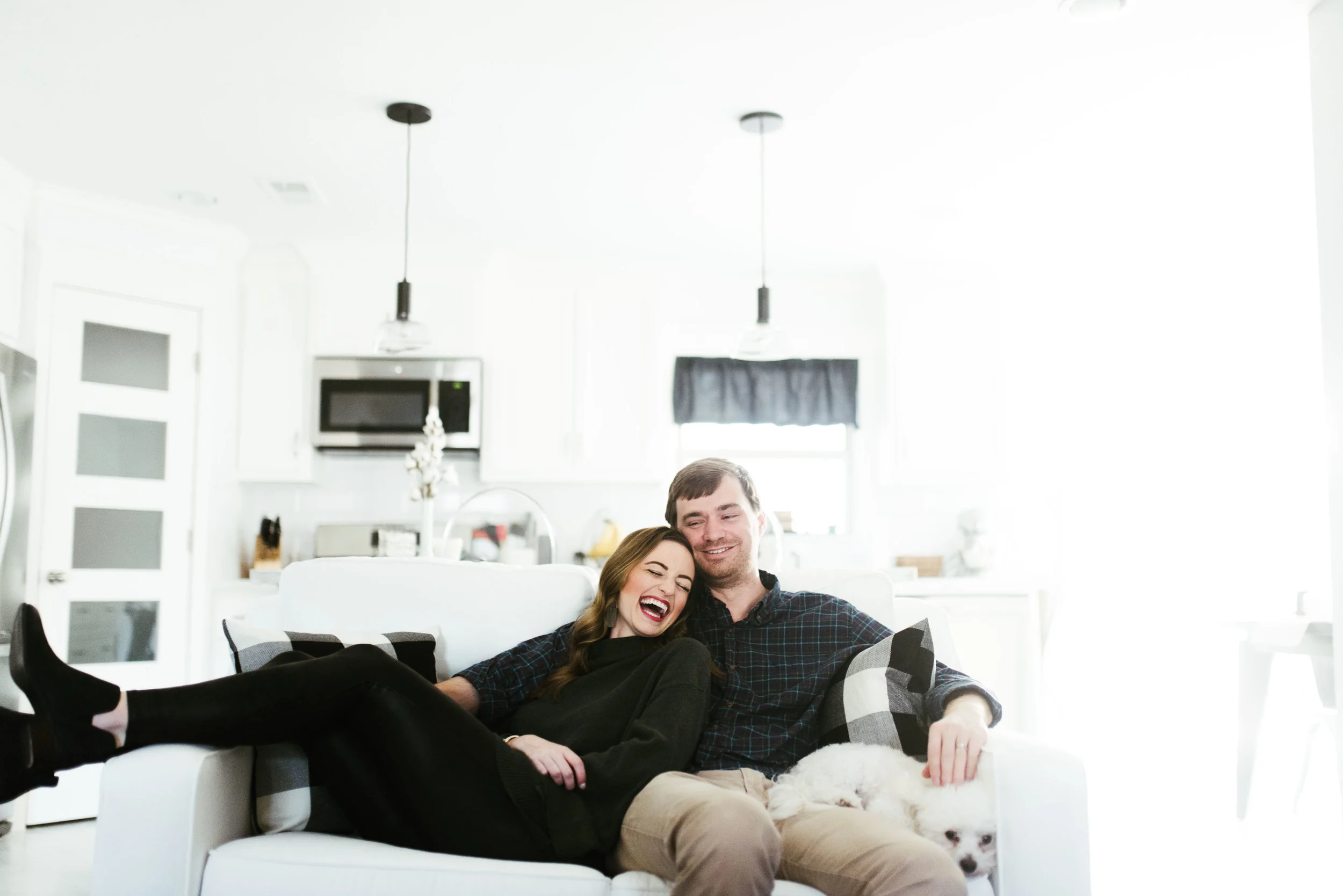 Houston In Home Couple Session | Houston Natural Light Photographer | www.jordanmitchellphotography.com