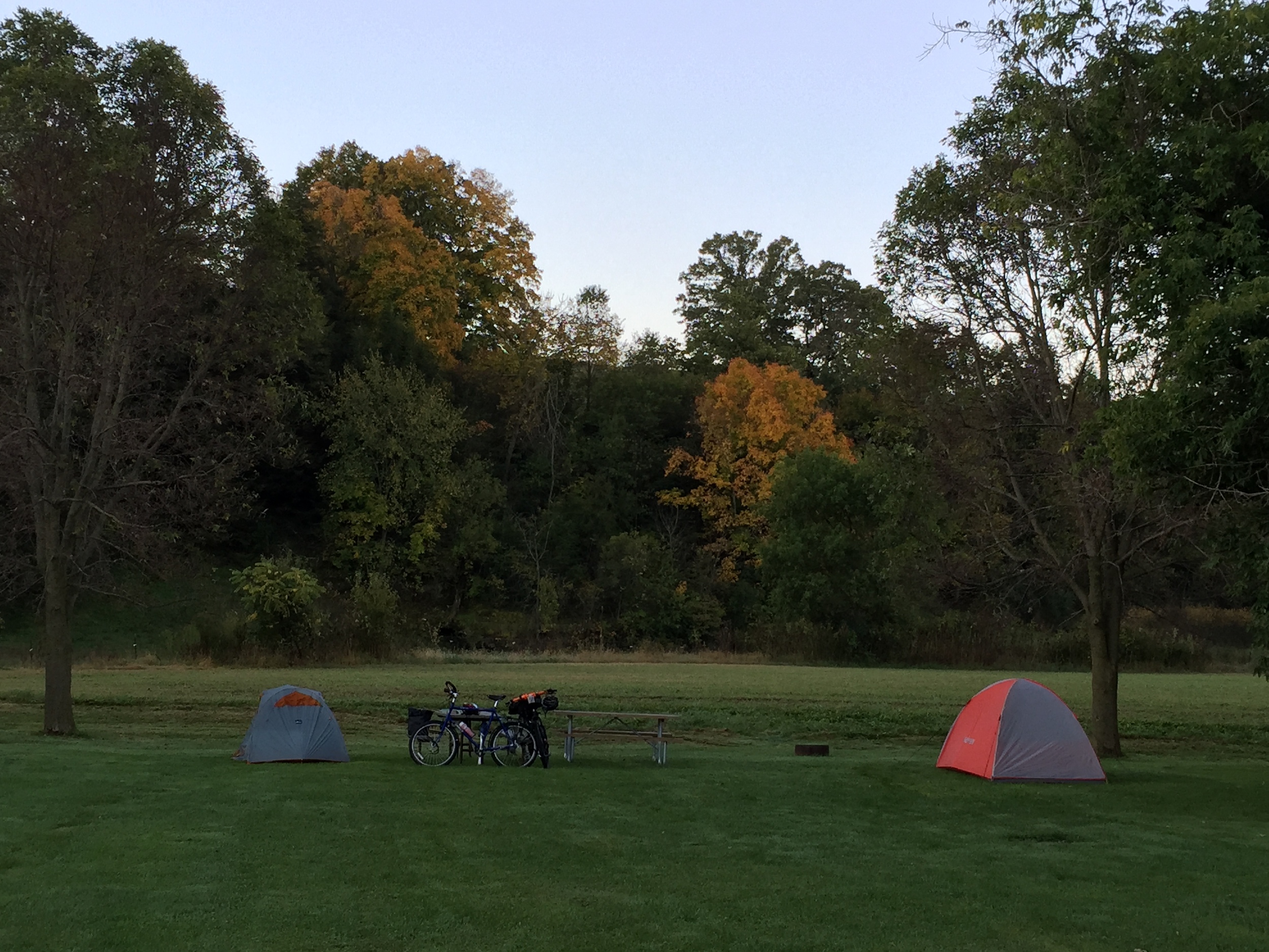 Morning at the campsite