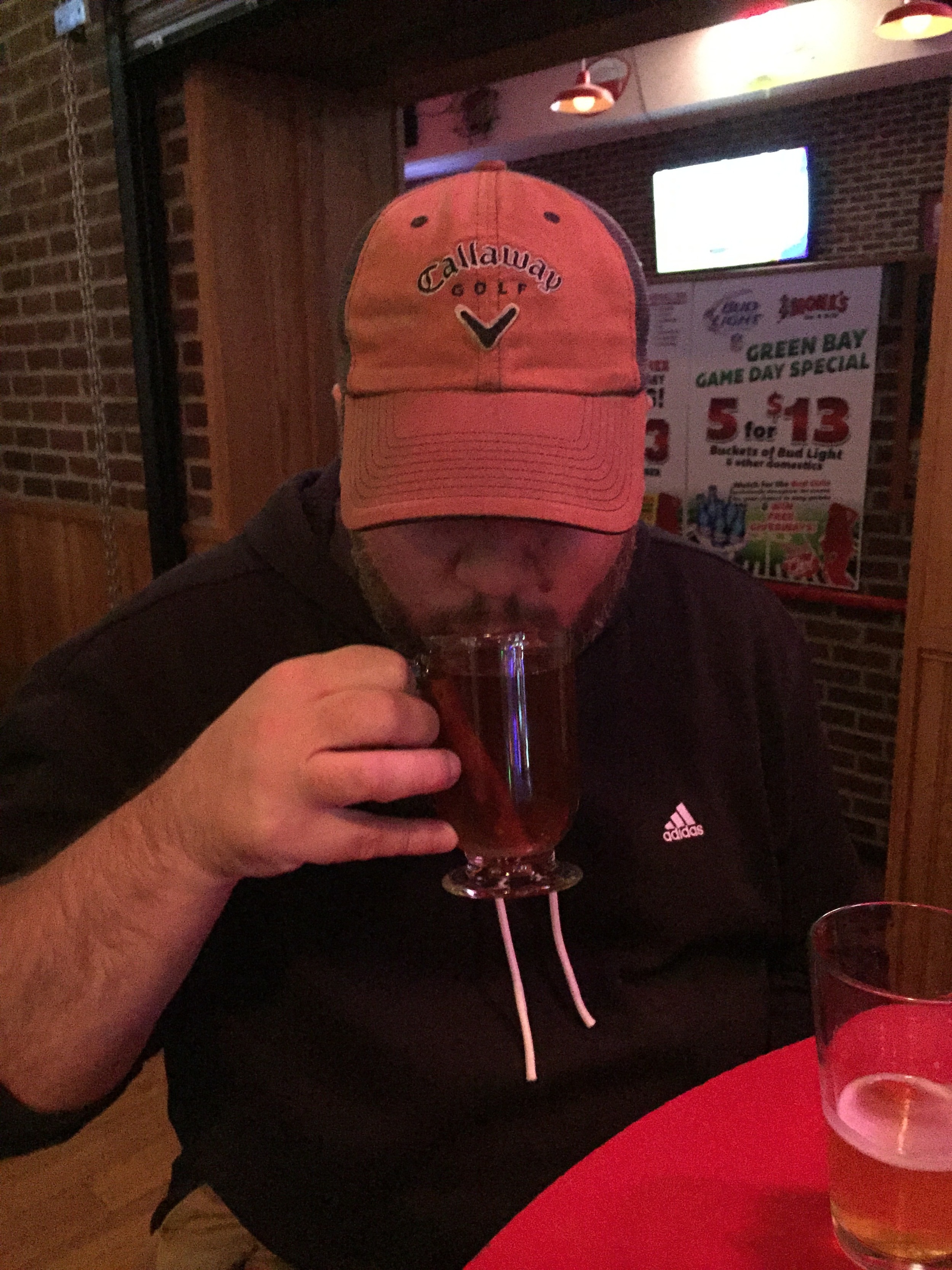 Cougar sipping Fire Water