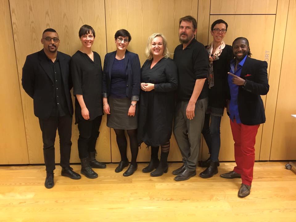 Styrelsen för Mångfaldsföretagarna. Från Vänster: Barakat Ghebrehawariat, Lotta Björkman, Åsa Gustafsson, Anna Delsol, Dennis Kullman, Malin Månson och Caxton Njuki.