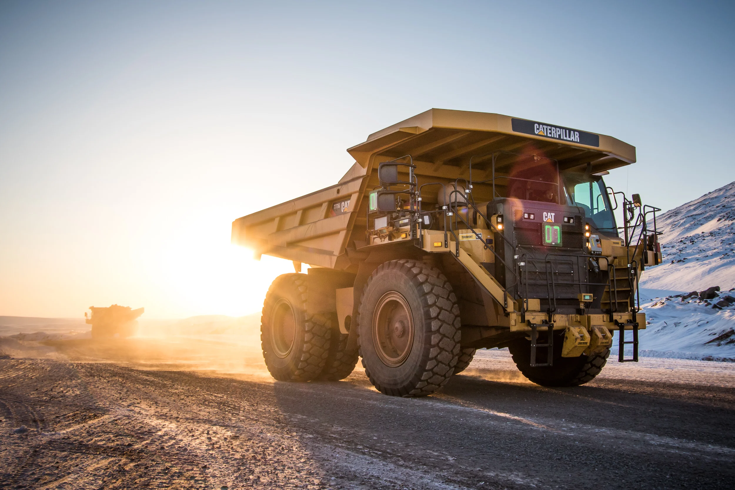 Giant Caterpillar 777 mine truck