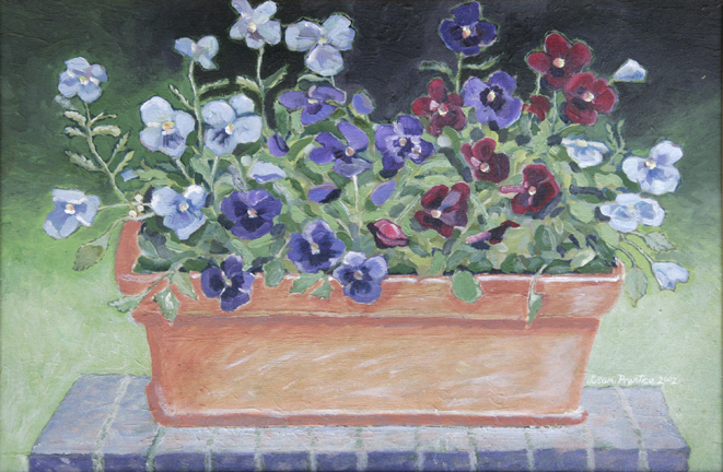  "Pansies" 18"x12" 
