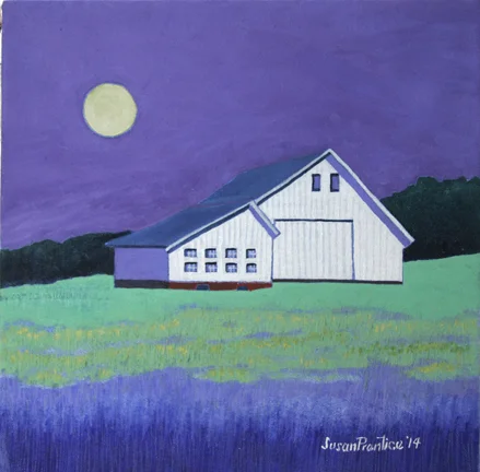 "Slant Barn" 12"x12"