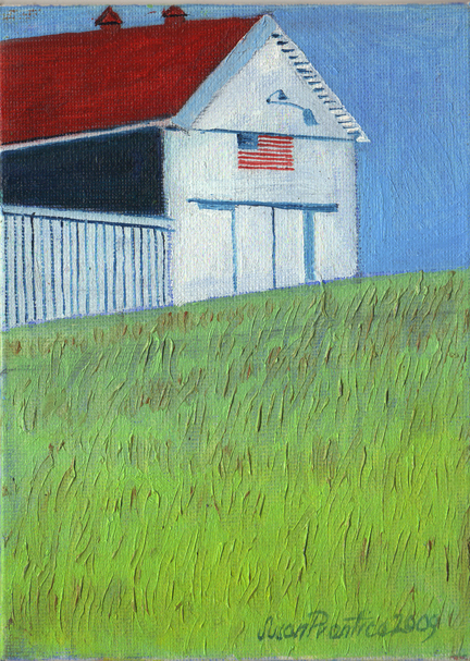 "Flag Barn" 5"x7"