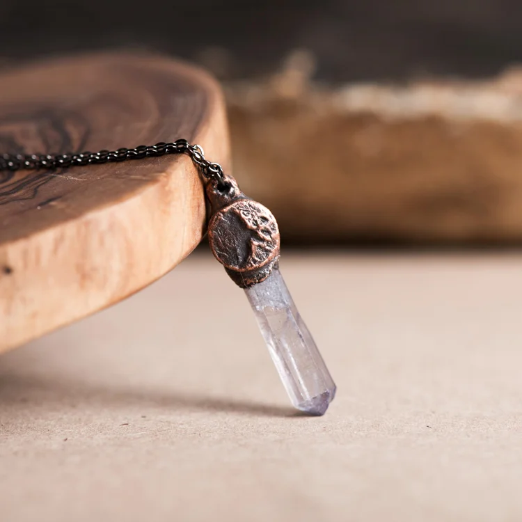 Waxing Crescent Aura Pendant