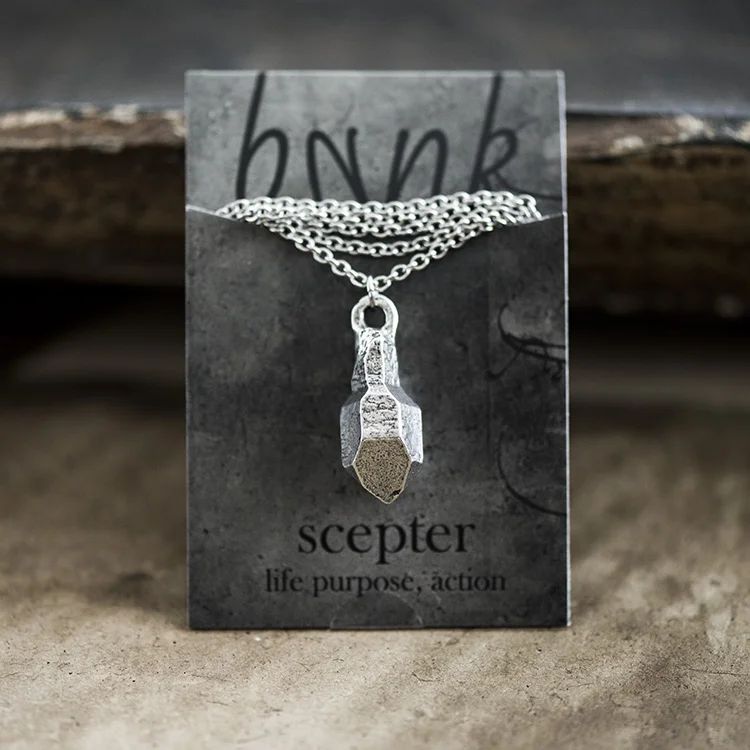 D'lera Pewter Quartz Necklace