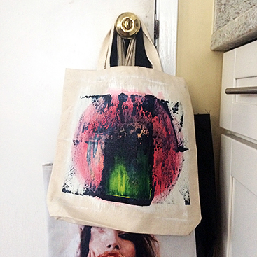 Along with the new painting came this awesome original tote!