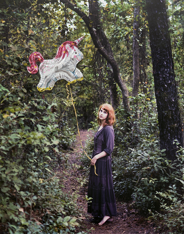 Collaboration Photo: Sarah Meyer Model: Kayla Johnston Balloon Painting: Laura Johnston 11x14" acrylic on photo print 2016