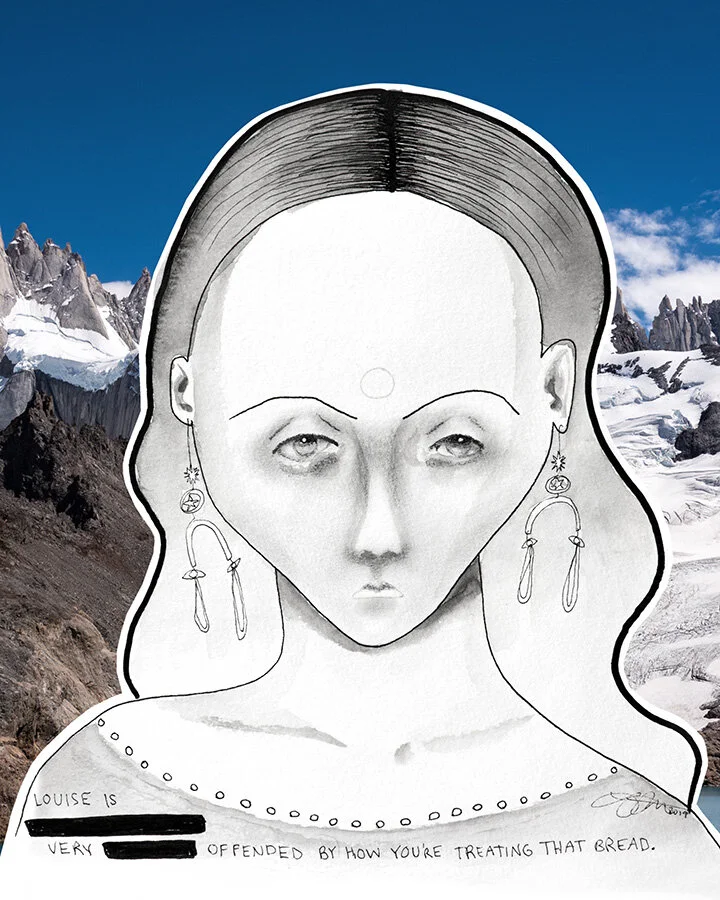  Laura Inspirit Ink, graphite, and digital collage 2020 Quarantine 