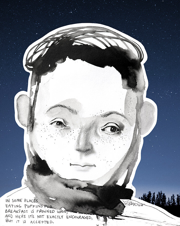  Laura Inspirit Ink, graphite, and digital collage 2020 Quarantine 