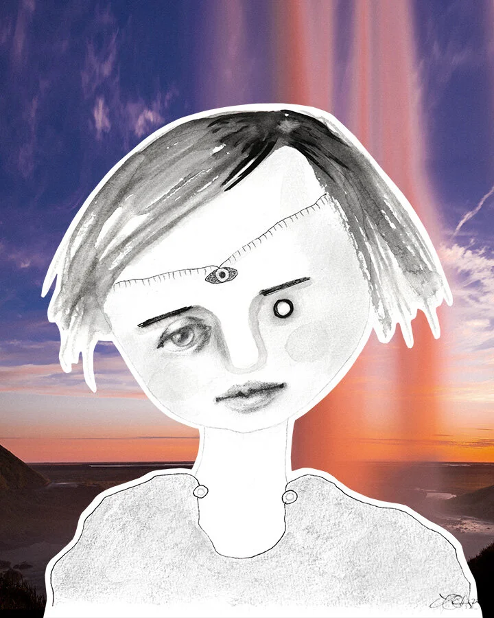  Laura Inspirit Ink, graphite, and digital collage 2020 Quarantine 