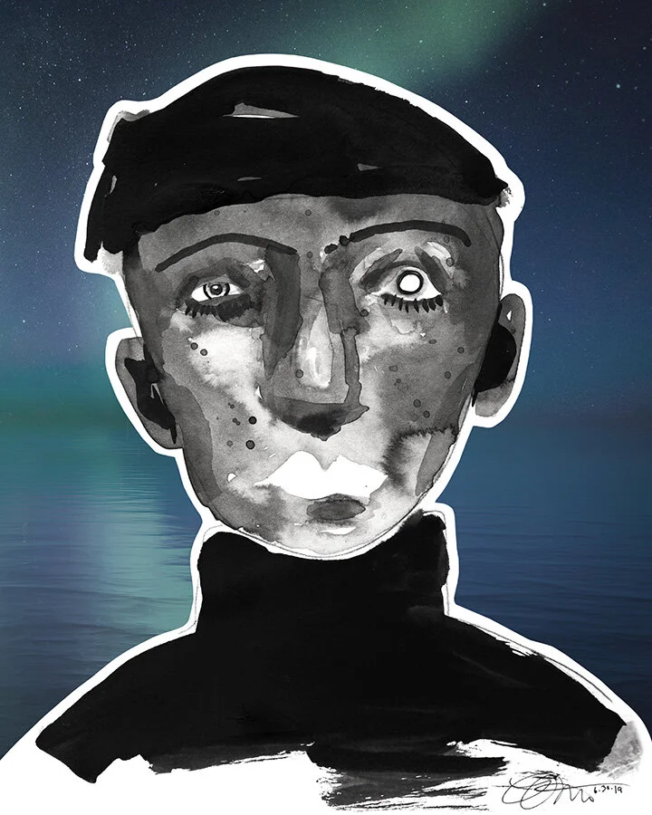  Laura Inspirit Ink, acrylic paint, and digital collage 2020 Quarantine 