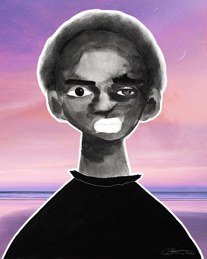  Laura Inspirit Ink, charcoal, and digital collage 2020 Quarantine 