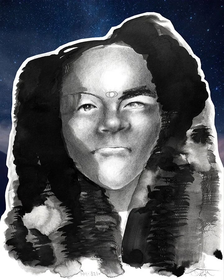  Laura Inspirit Ink, graphite, and digital collage 2020 Quarantine 