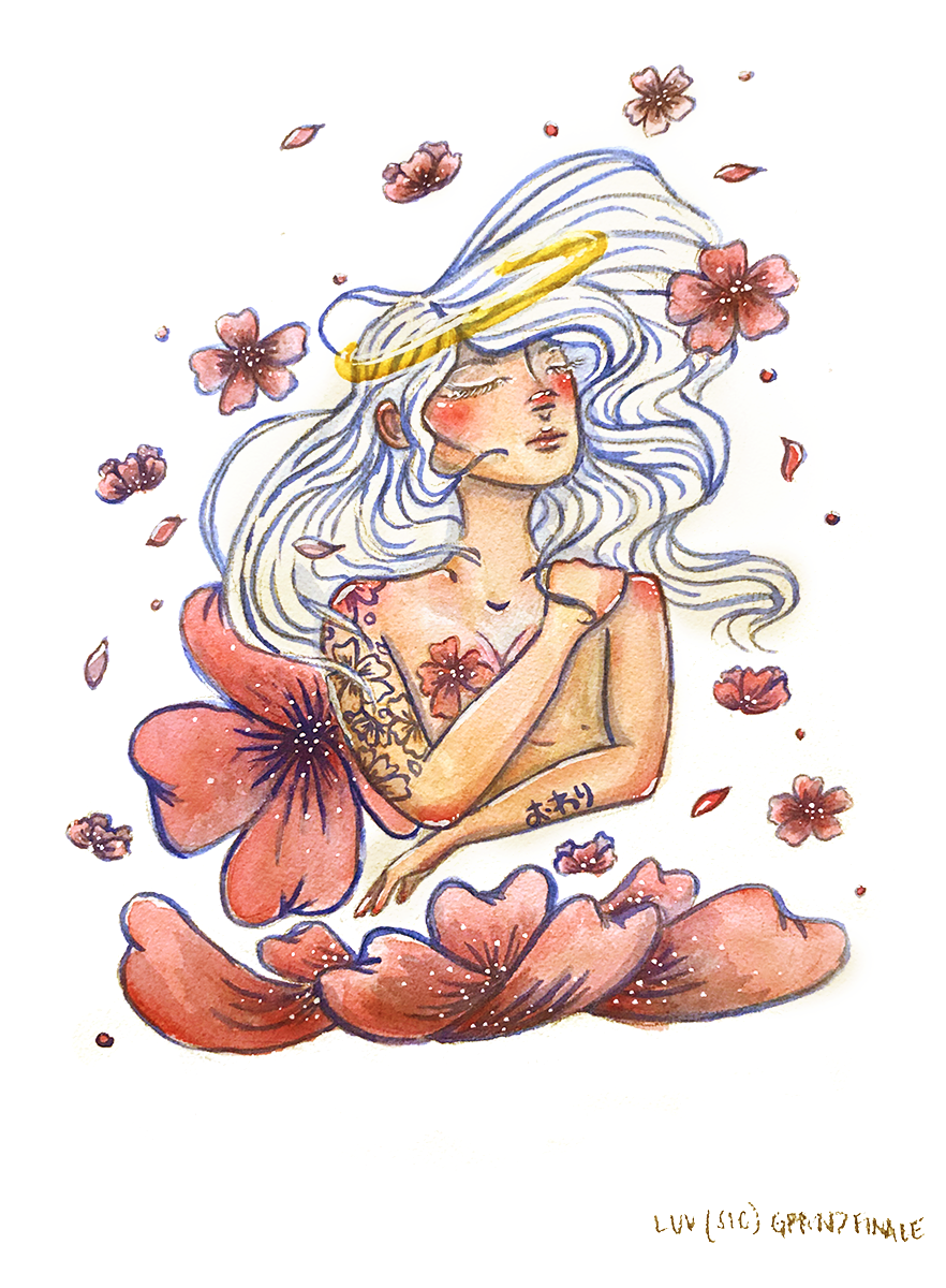 Painted with watercolor, each piece took days. Filled with sketches and listening, an incredibly extensive process.