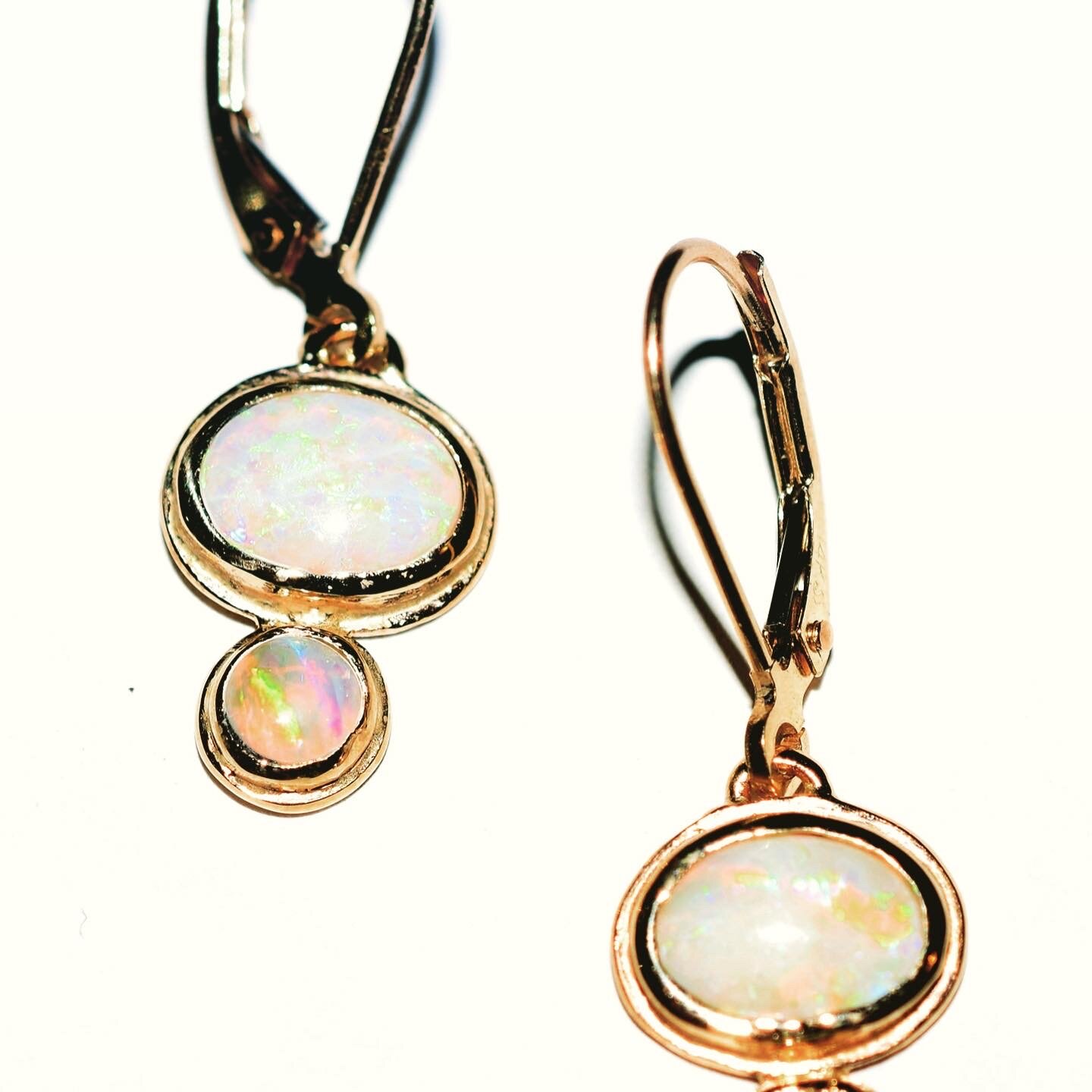 Donna’s Opal and Gold Earrings