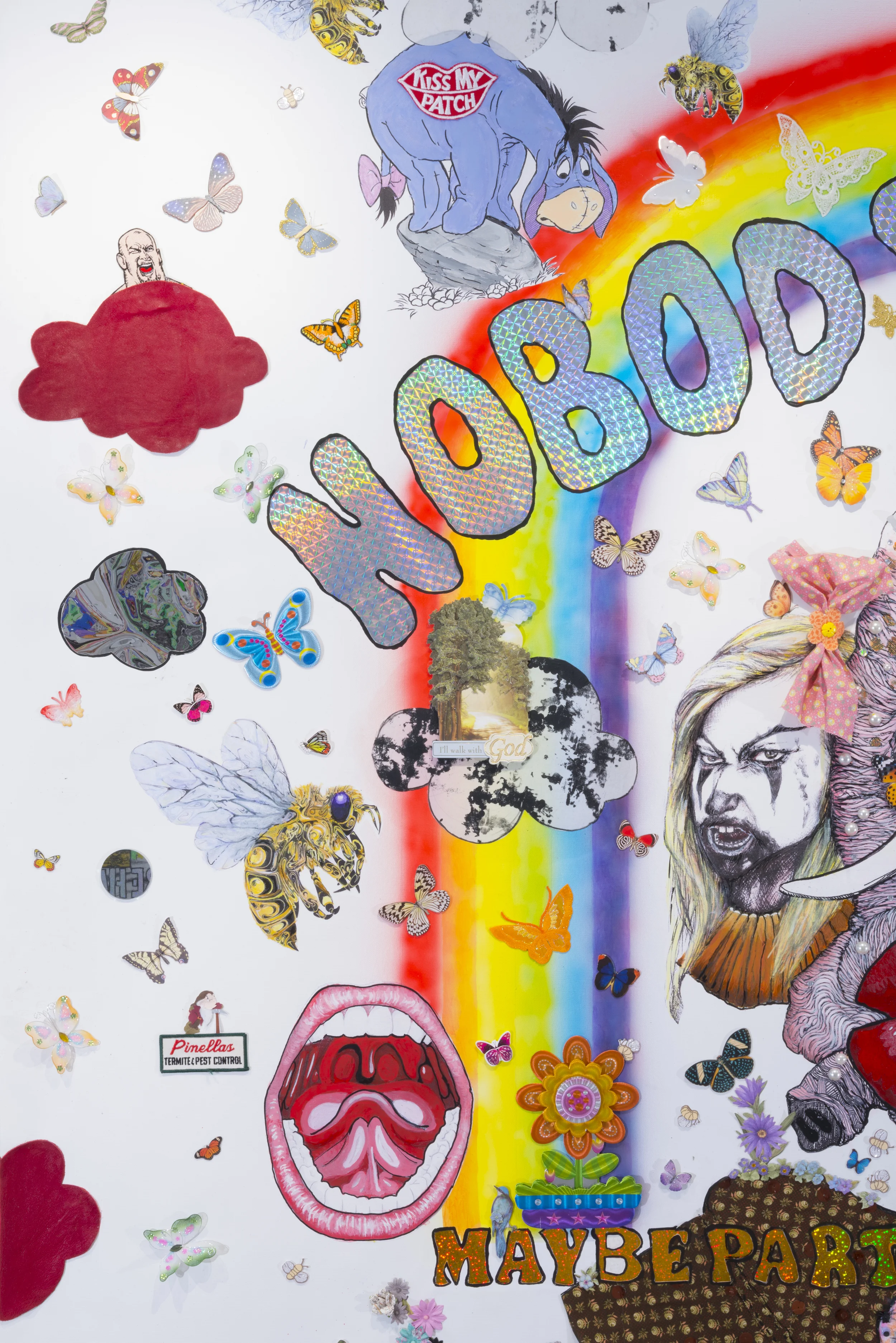Nobody Cares (detail), 2015 mixed media on canvas