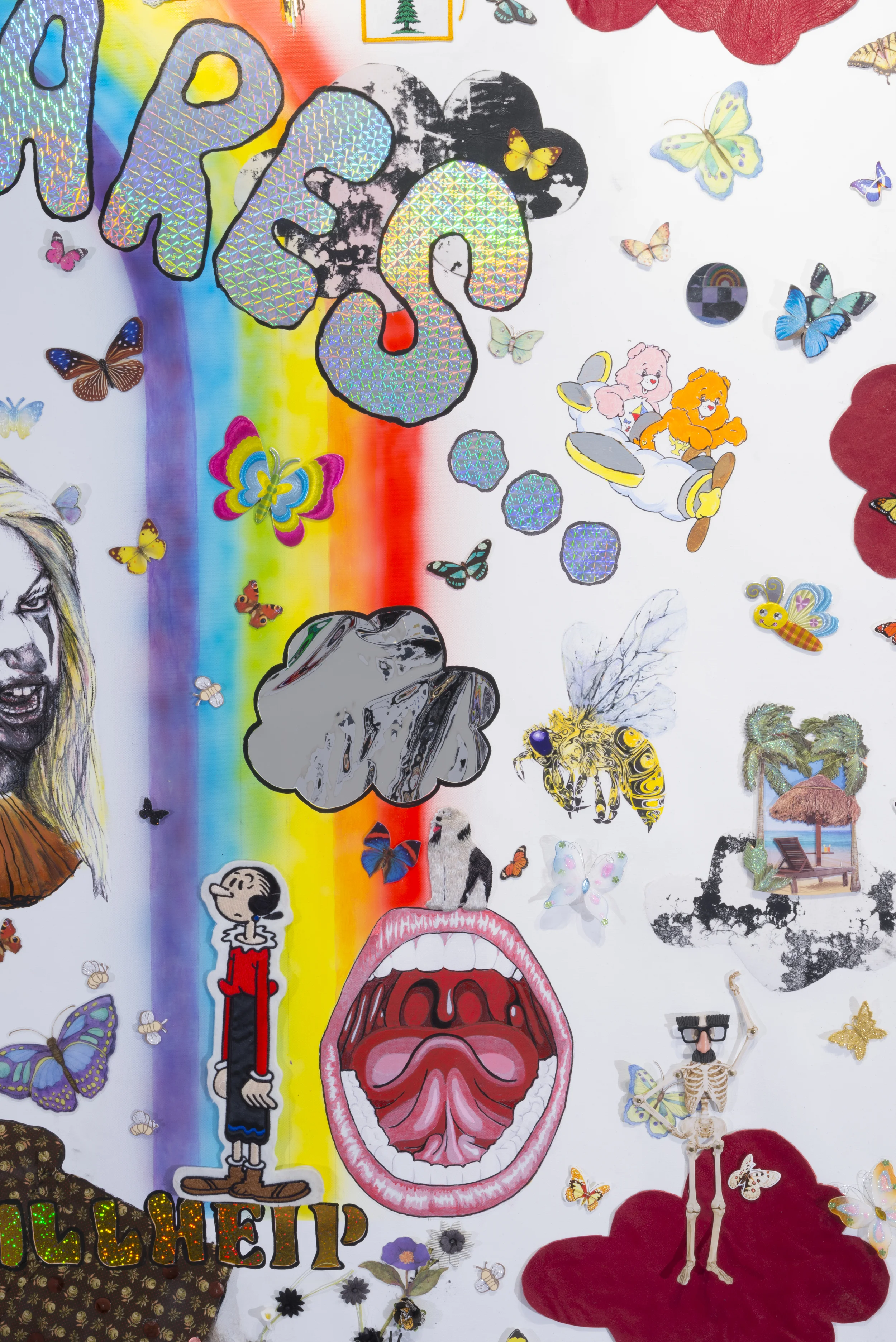 Nobody Cares (detail), 2015 mixed media on canvas