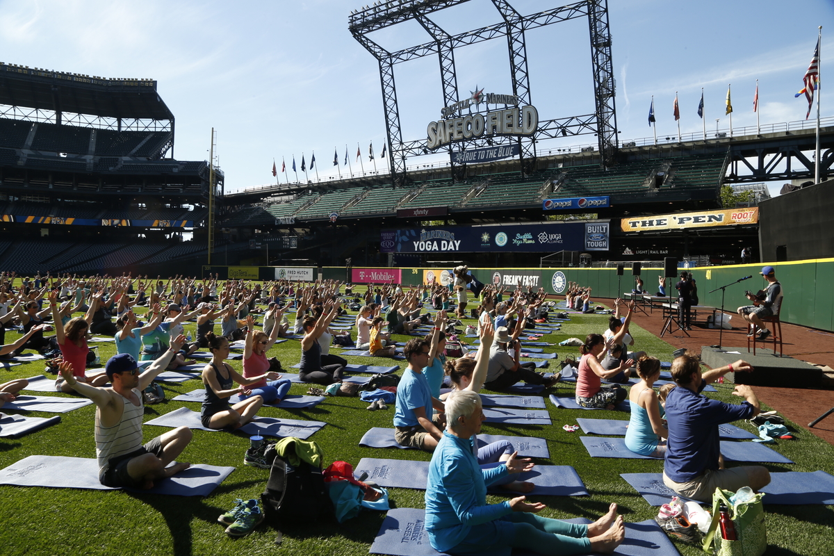 Inaugrial Yoga Day at Safeco Field