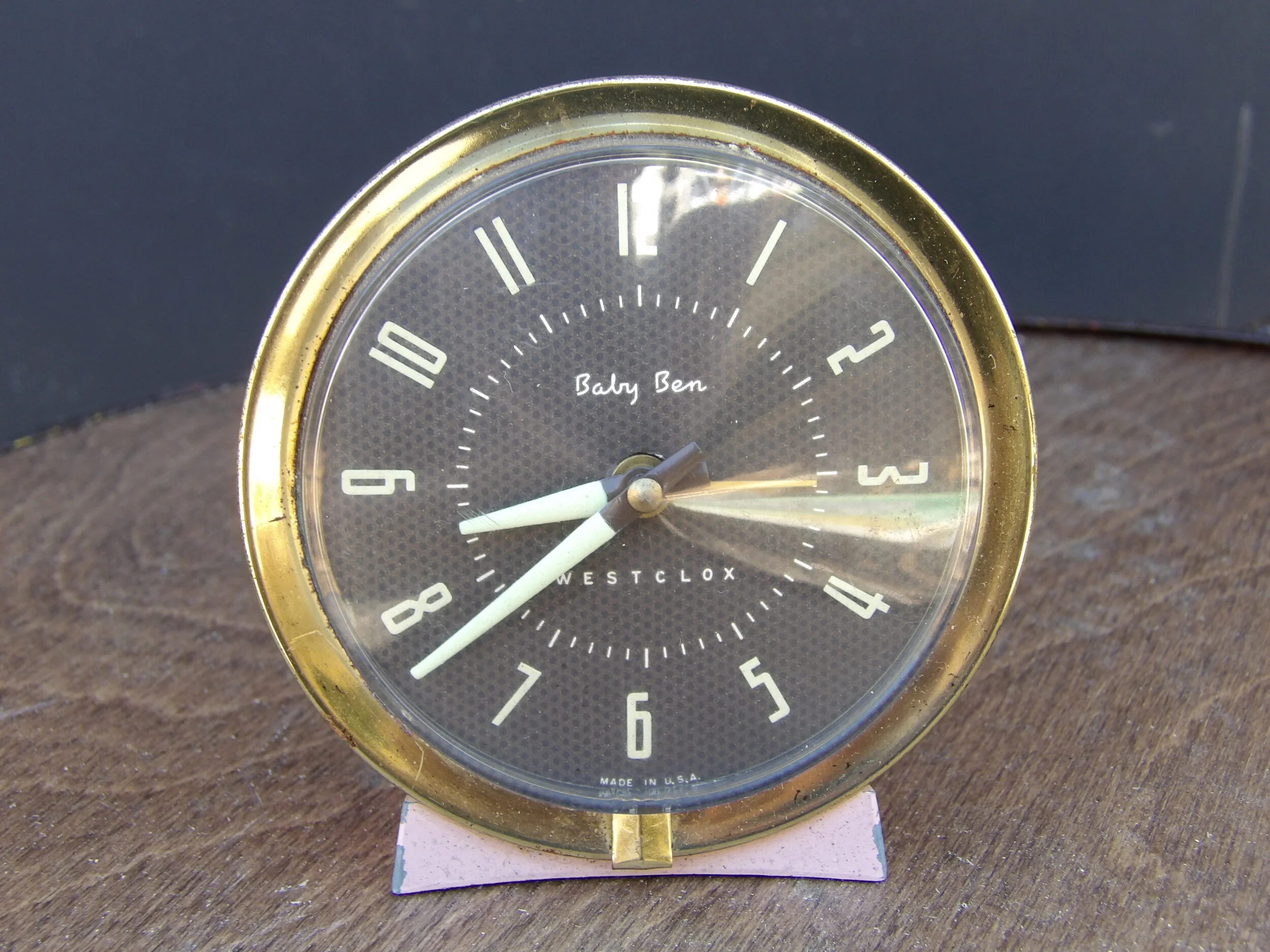 1950's Pink Baby Ben Alarm Clock