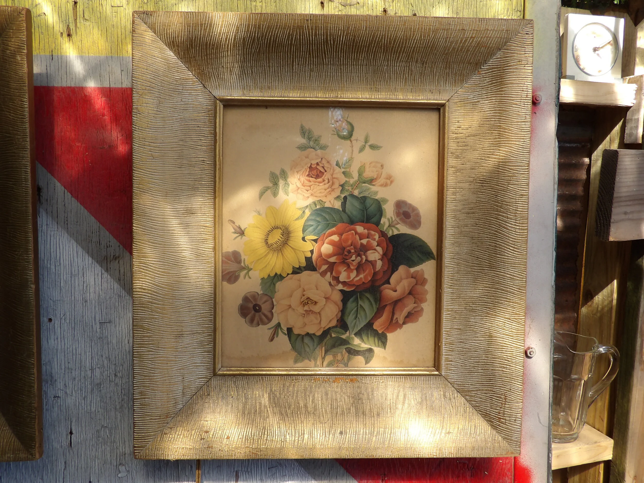 1950's Electrified, backlit, framed Art