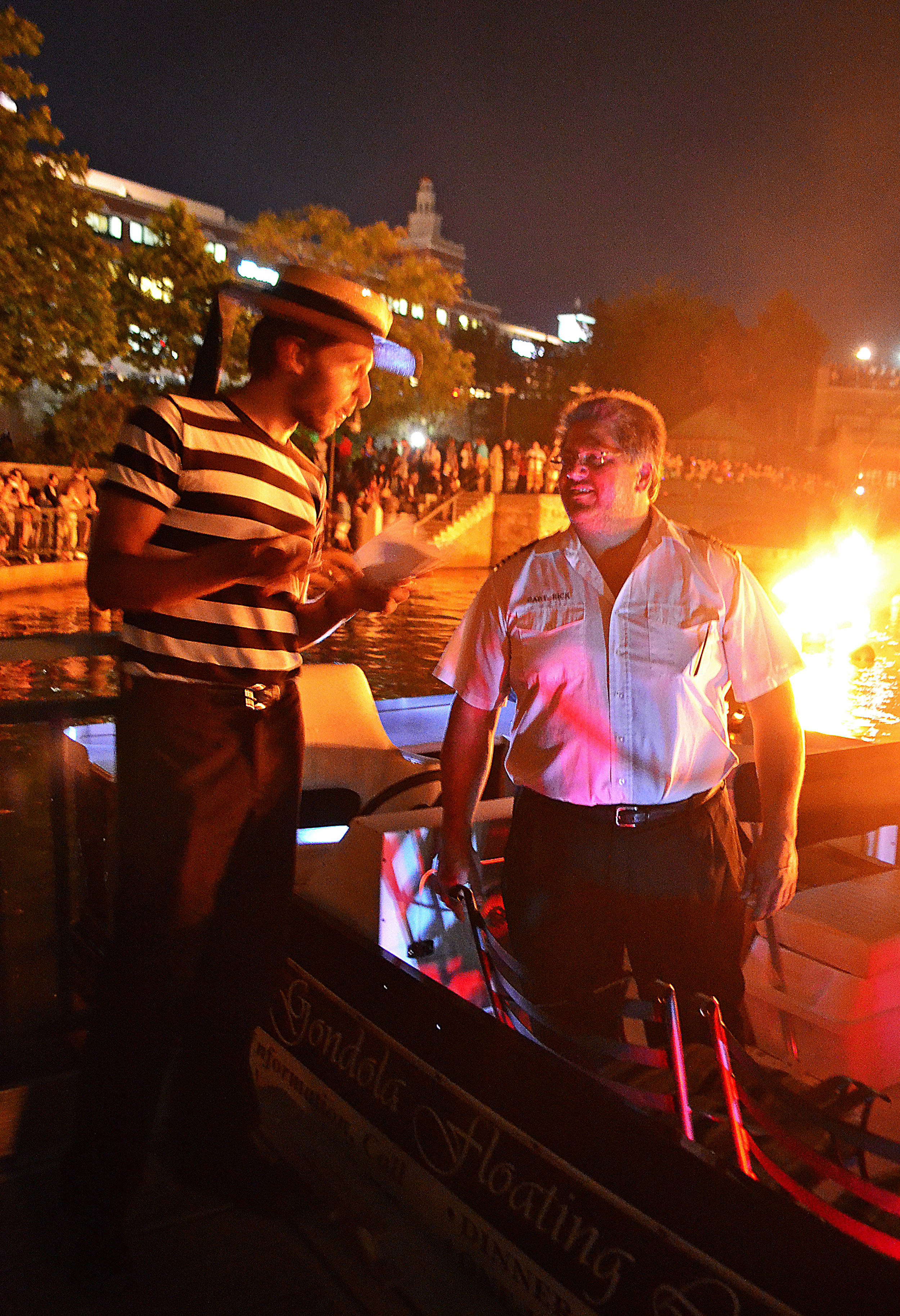 7-12-14 SKY LOUNGE GONDOLIER AND CAPTAIN IN THE BASIN John A Simonetti.JPG