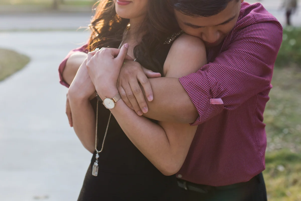 Honeymoon Cafe and Hermann Park Engagement Shoot