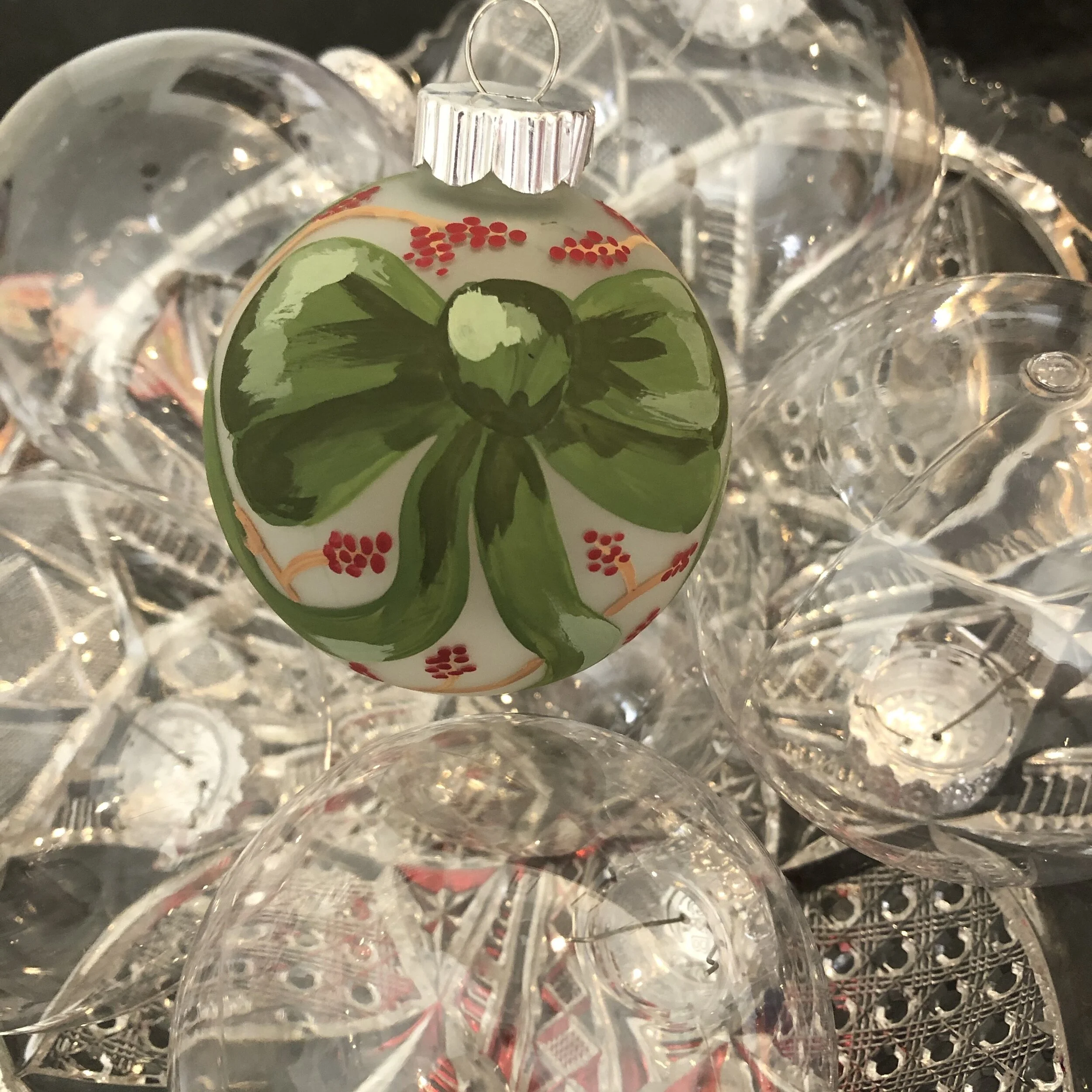 Green Ribbon Ornament