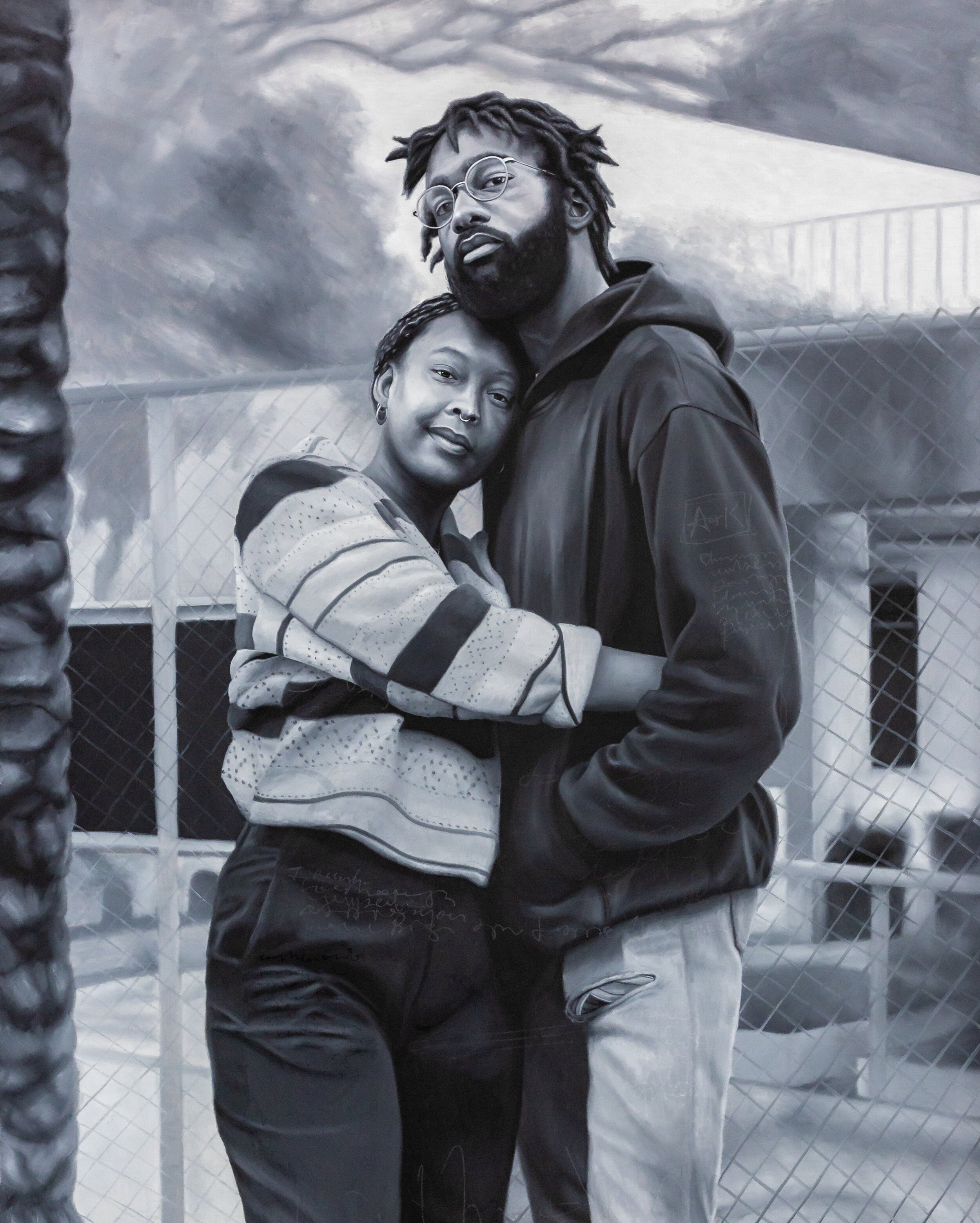   Adam and Kai  2020 oil on canvas 70 x 56 in. / 177.8 x 142.24 cm 