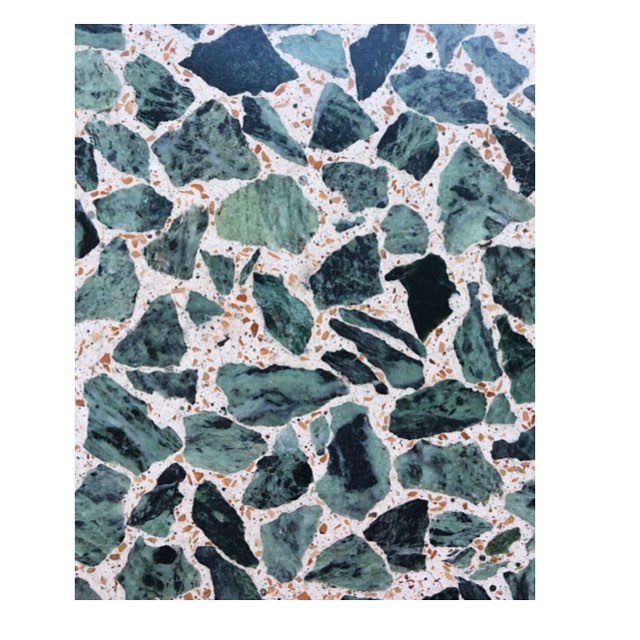 Material research ⚗ Verde Alpi ⛰ with Verona Marble grains🔸#terrazzo#veneziana#italy#madeinitaly#design#architecture#dutchdesign#dutcharchitecture#interior#archilovers#material#research#backtowork