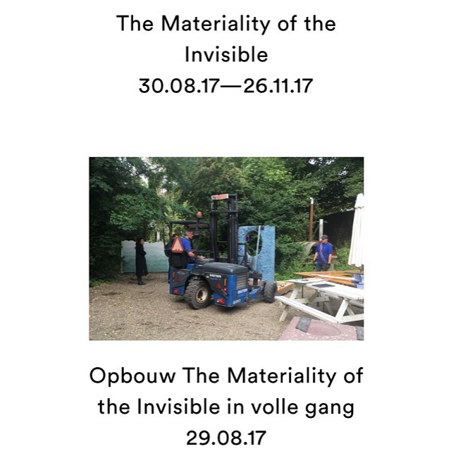 We are now installing in the gardens of @marres_maastricht 🚚 🍃 Join us tonight at 18:00 for the opening 🎉 Photo courtesy of @marres_maastricht #marreshouseforcontemporaryculture#materialityoftheinvisible#janvaneyckacademie#art#archeology#Architect