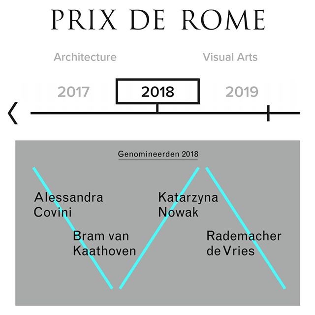 Happy to announce to be shortlisted for Prix de Rome 2018.