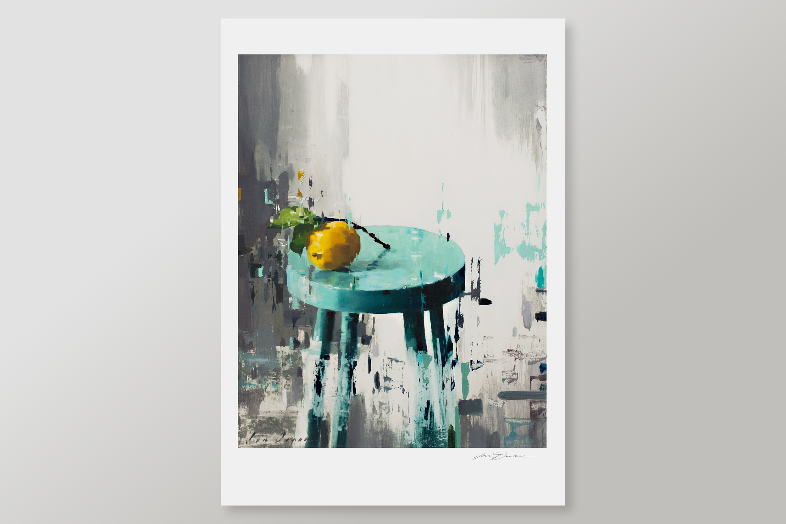 Lemon on Stool Print