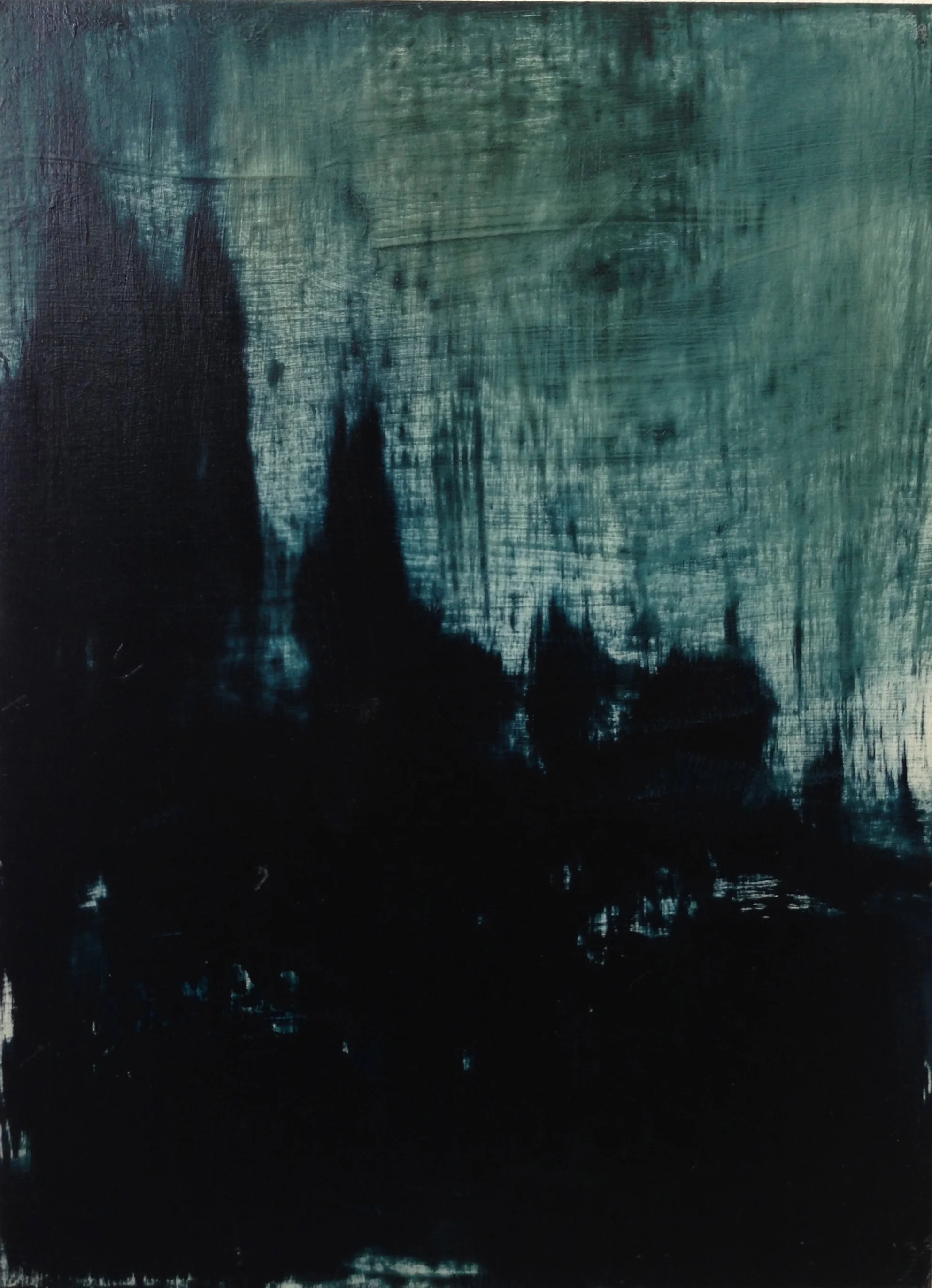 Cypress Trees at Night