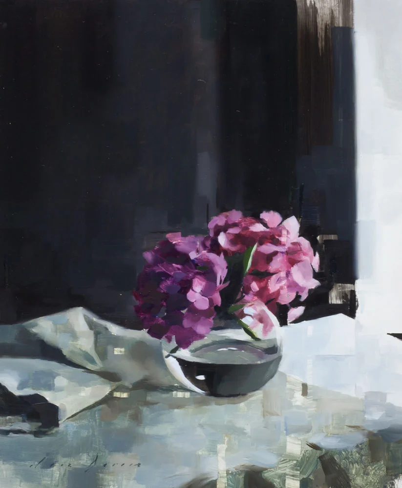 Hydrangea and Black