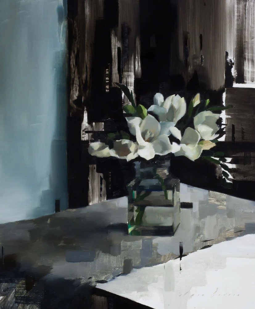 Freesias and Black