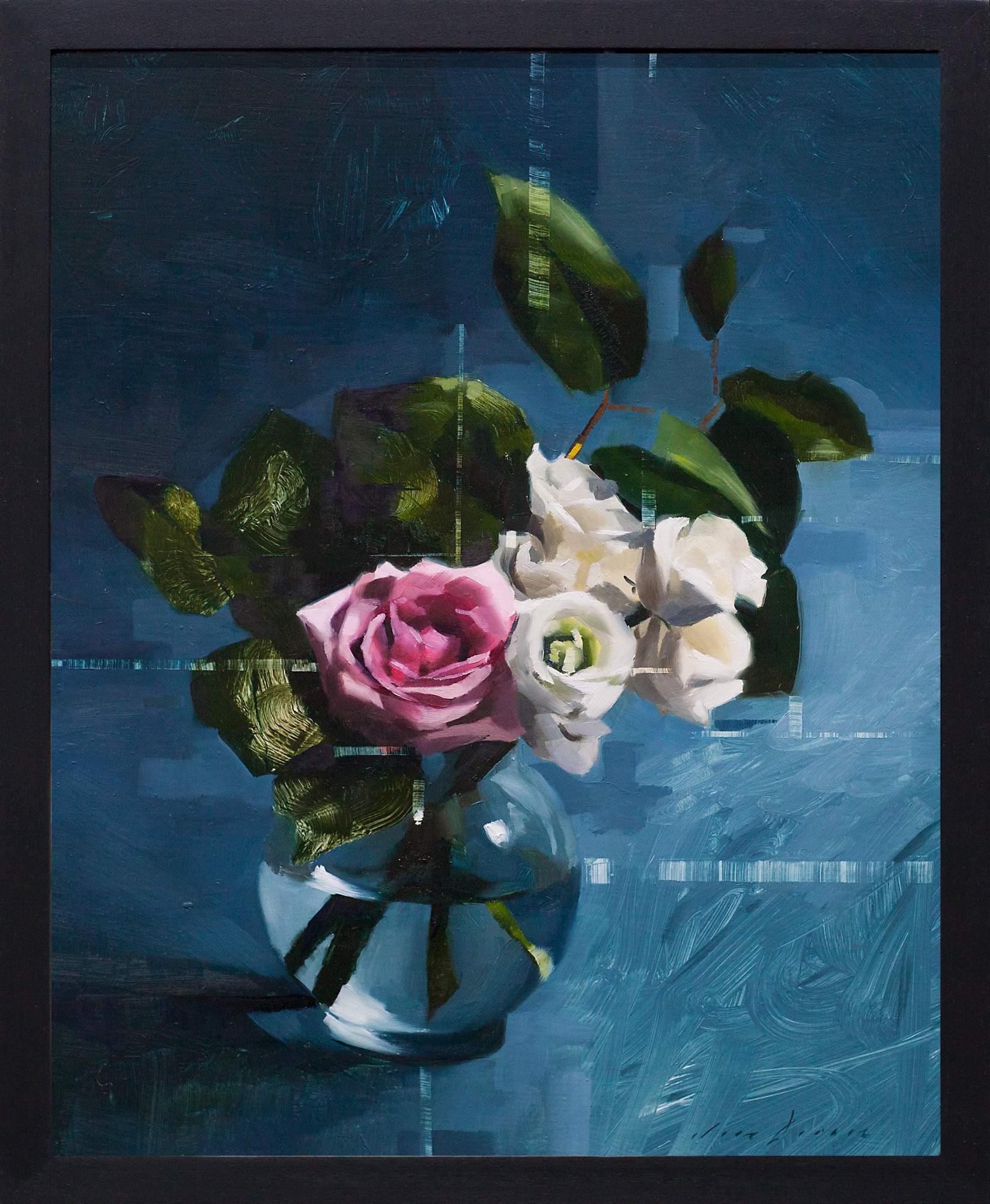 Rose, Lisianthus and Blue