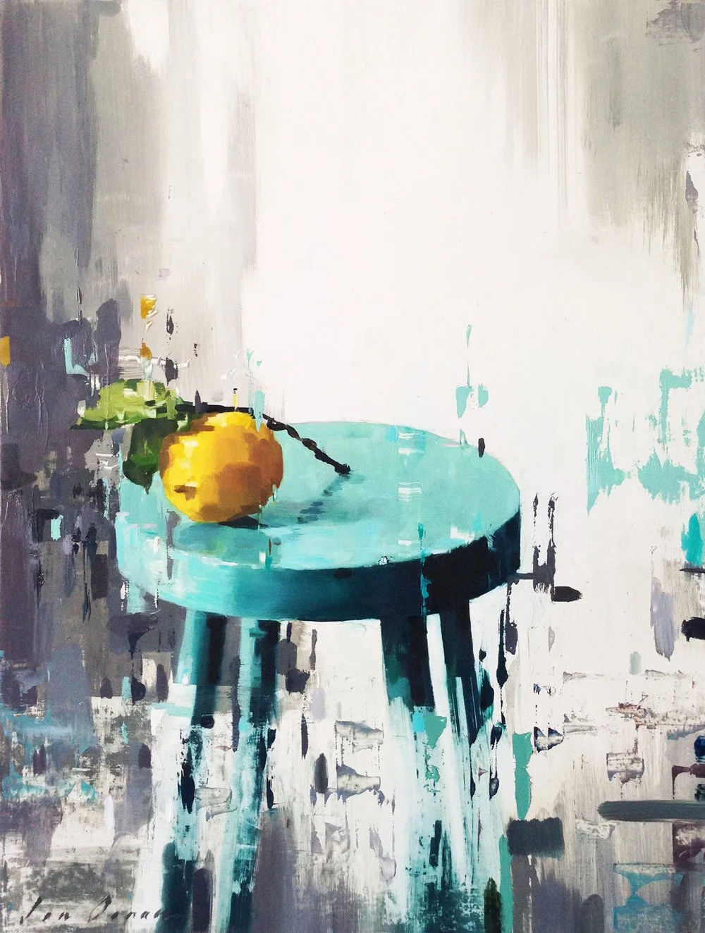 Lemon on Stool Print