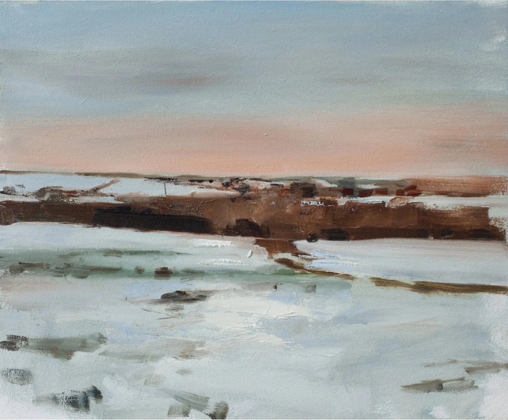 Cornwall Evening light in the Snow