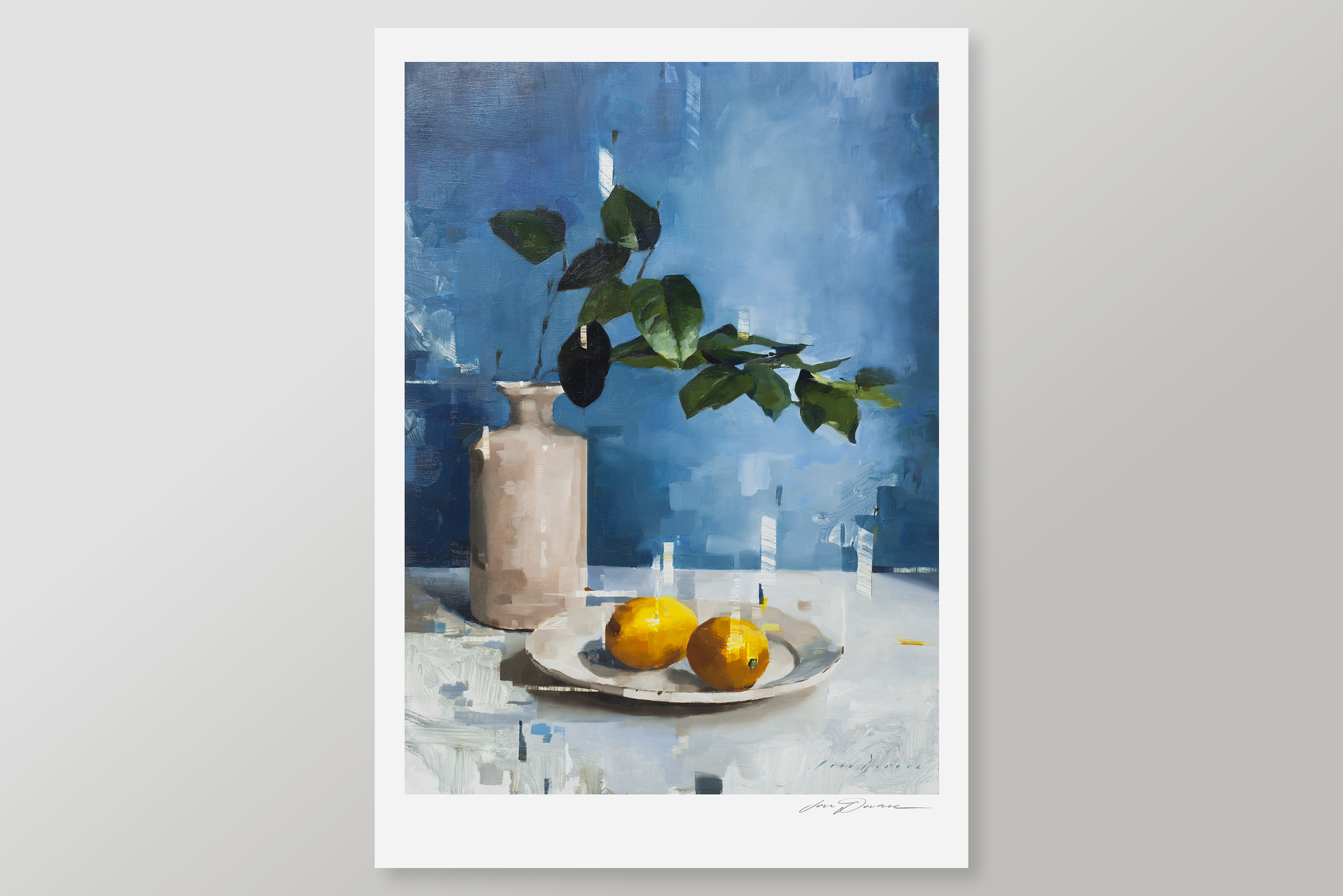 Lemons and Leaves Print