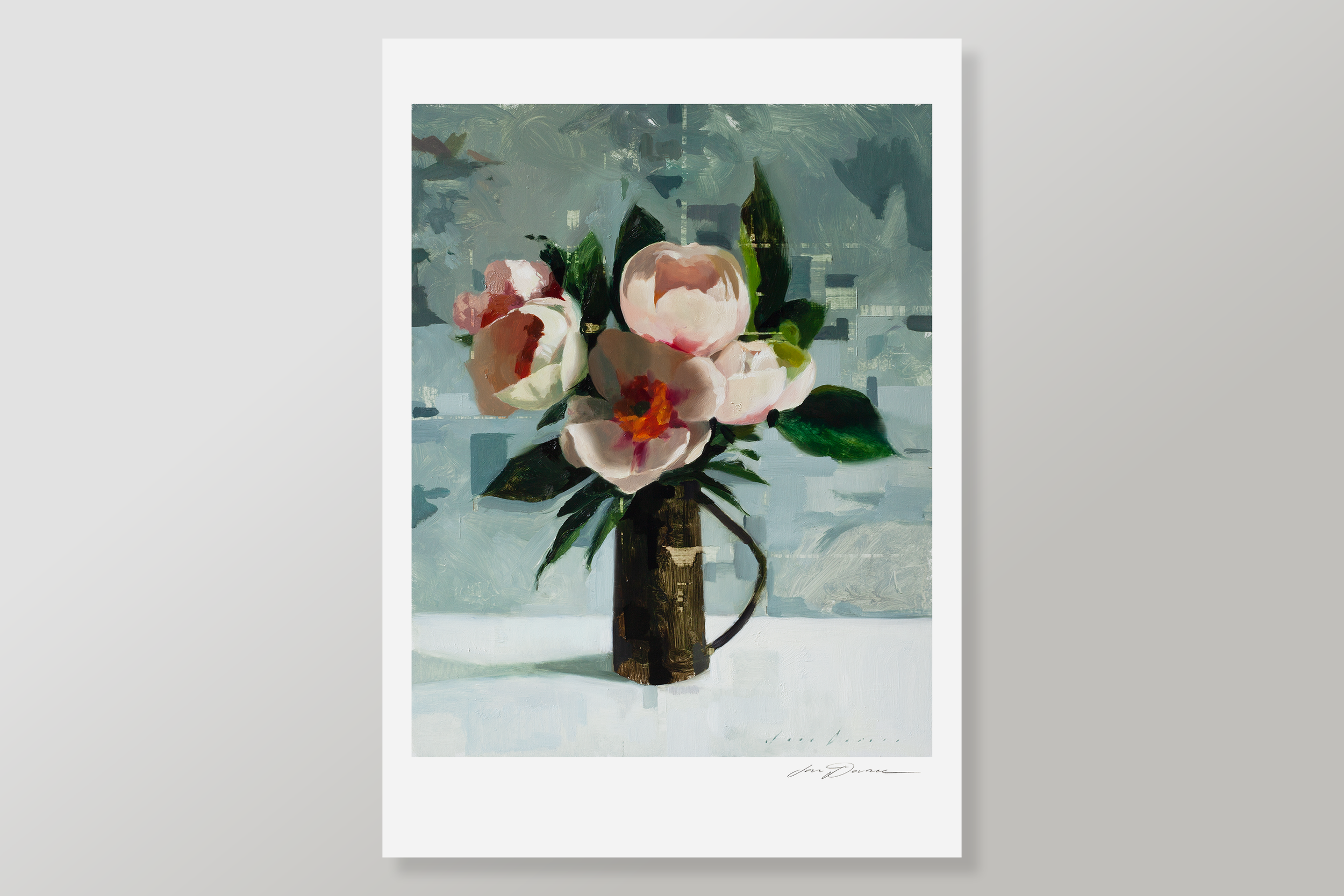 Five Peonies in a Jug Print