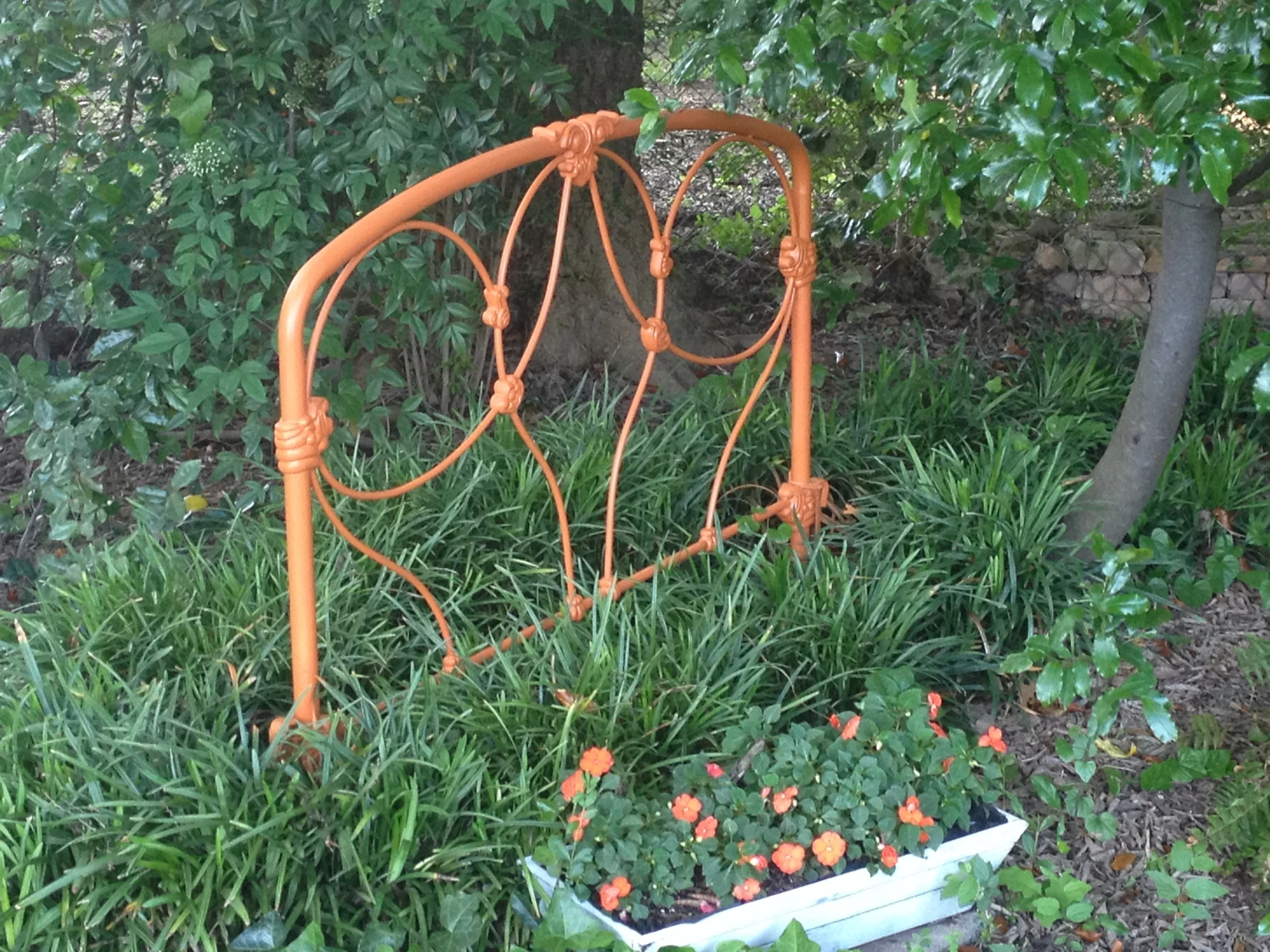 old iron bed