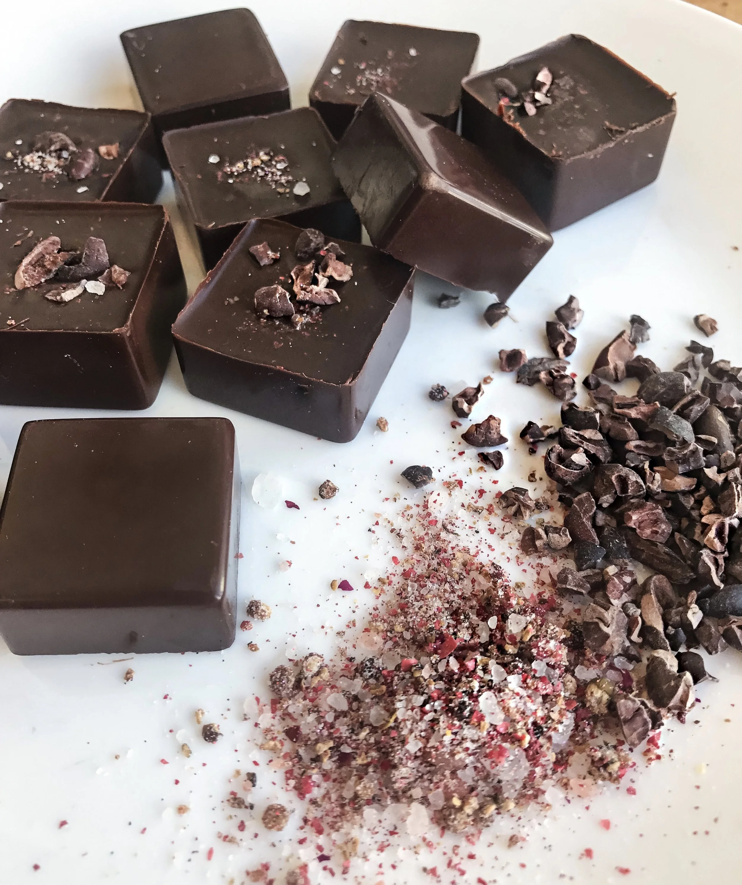 RAW SALTED ROSE CHOCOLATES 