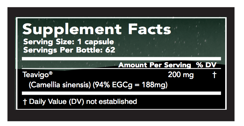 Teavigo Supplement Facts