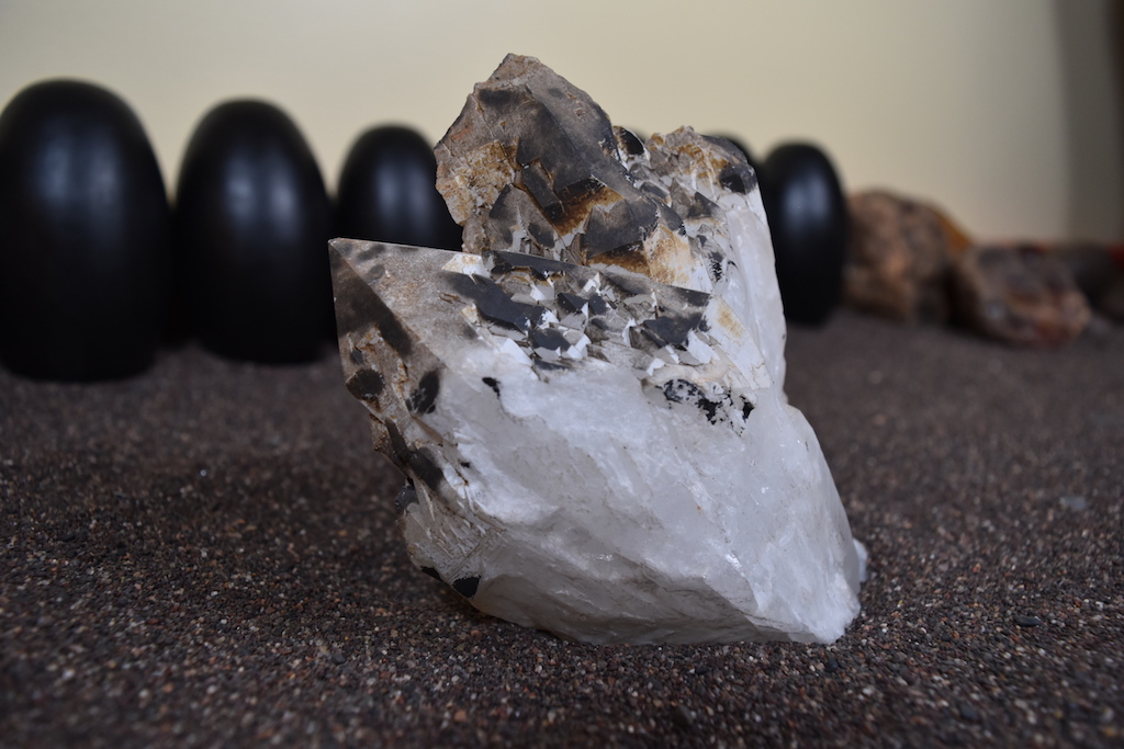 Quartz with Black Manganese Oxide, Georgia, USA