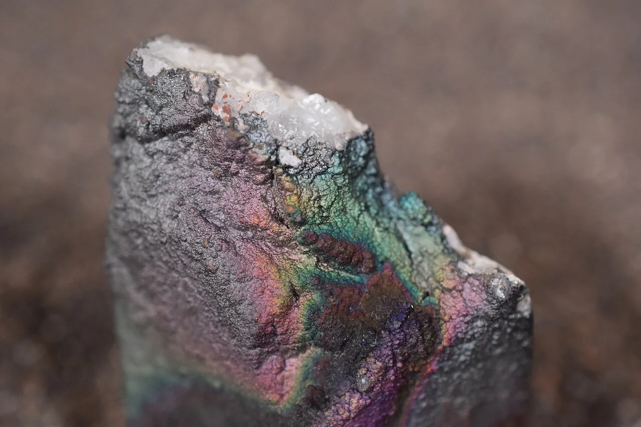 Stone Feature: Rainbow Hematite on Quartz