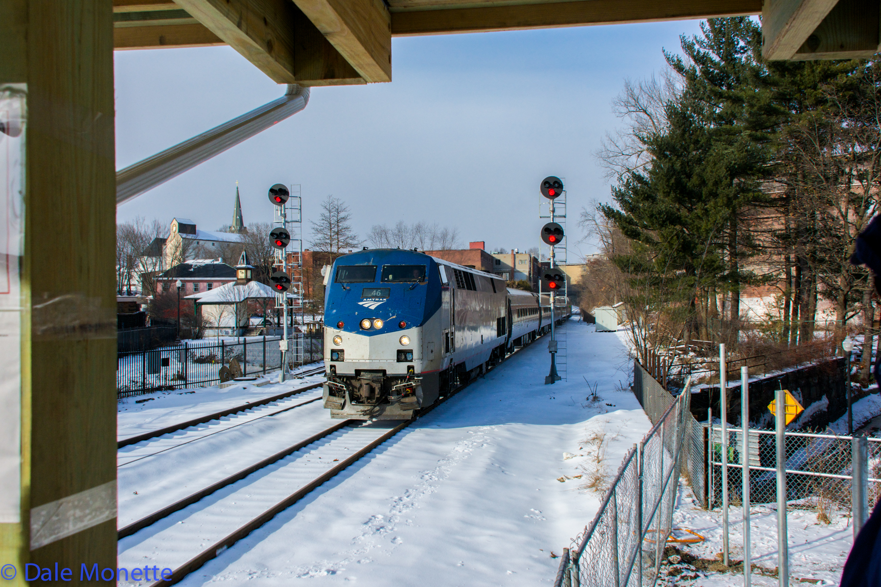 Amtrak Vermonter through Greenfield MA, 1/15