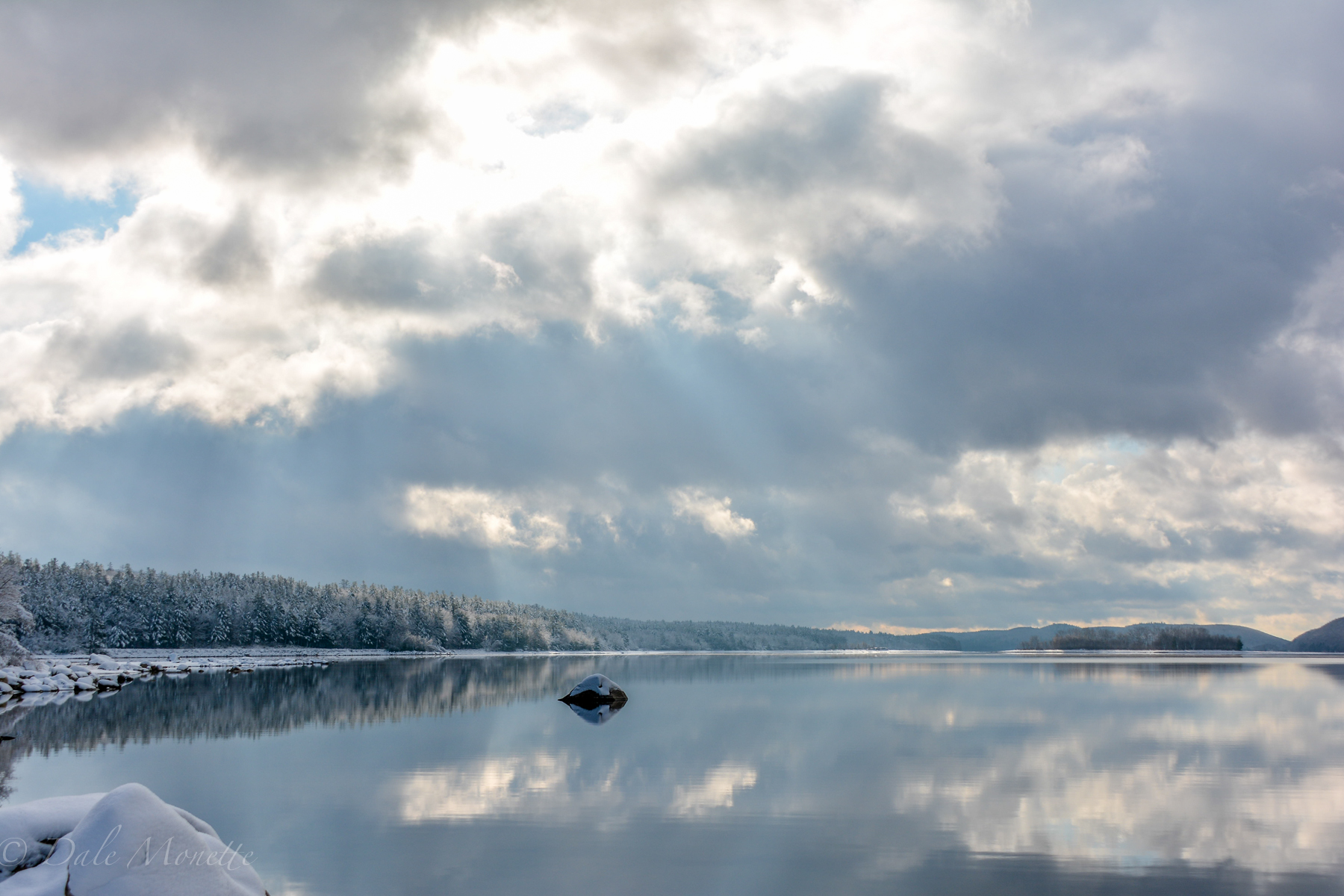 Its a gray day after an early winter snowfall …..